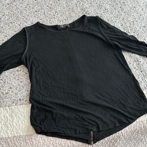 Source Unknown Elegant Black Long Sleeve Top